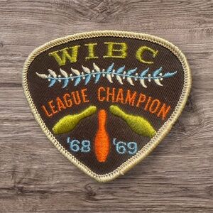 Vintage WIBC Bowling Patch League Champion 1968-1969